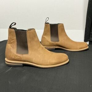 Nisolo Mens 12.5 All Weather Chelsea Tobacco Tan Pull On Boots Pre-loved